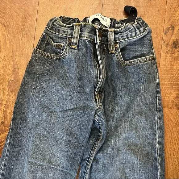 2 pairs boys pants Sz 8 slim jeans dress pants GAP van heusen black blue - Picture 5 of 8